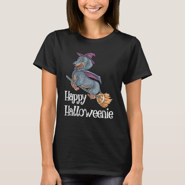 Camiseta Halloween Dachshund Dog Costume Scary (Frente)