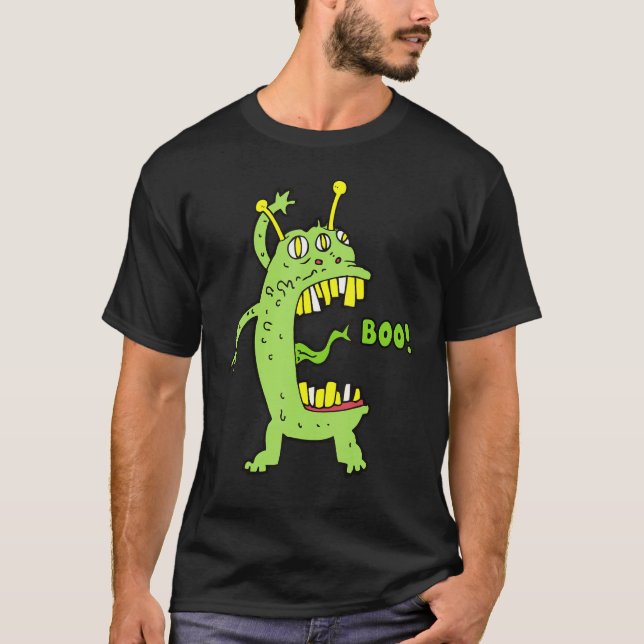 Camiseta Halloween de Alienígena Monstro (Frente)