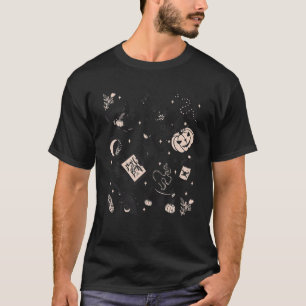 Camiseta Halloween de bruxaria-bruxa-retrô-bela