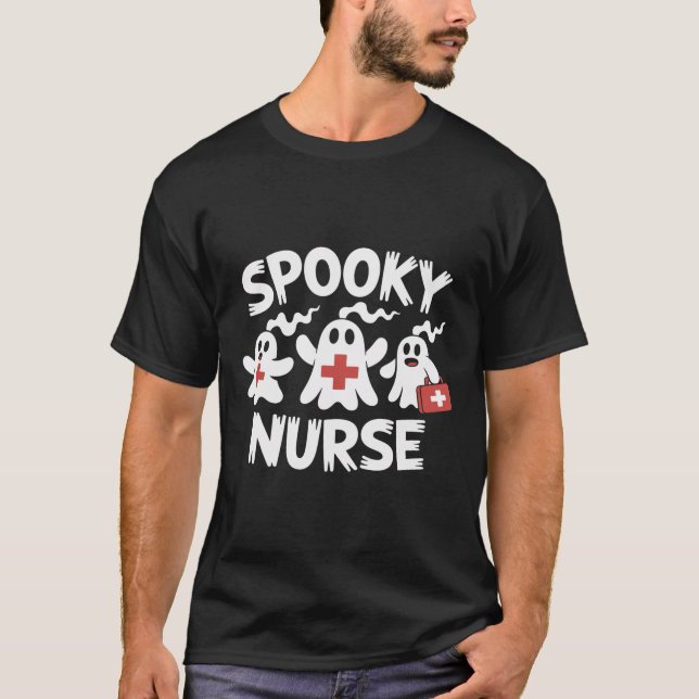 Camiseta Halloween de Enfermeira Engraçada (Frente)