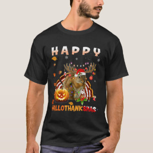 Camiseta Halloween De Esquilo E Feliz Natal Hallo