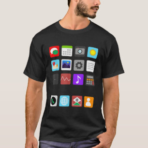 Camiseta Halloween de fantasia do celular do celular do apl