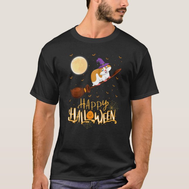 Camiseta Halloween de Hamster de Shotgun Ride Witch (Frente)