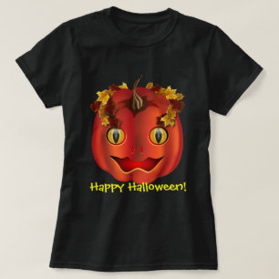 Camiseta Halloween de Jack-O-Lanterna de olhos cobra