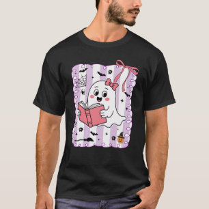 Camiseta Halloween de Leitura do Livro Fantasma