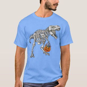 Camiseta Halloween Dinossaur Tre Skeleton for Kids Boys Me