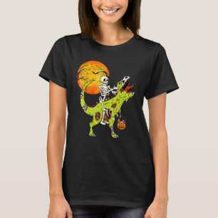 Camiseta Halloween Dinossaur Zombie T Rex Skeleton Boys Tod