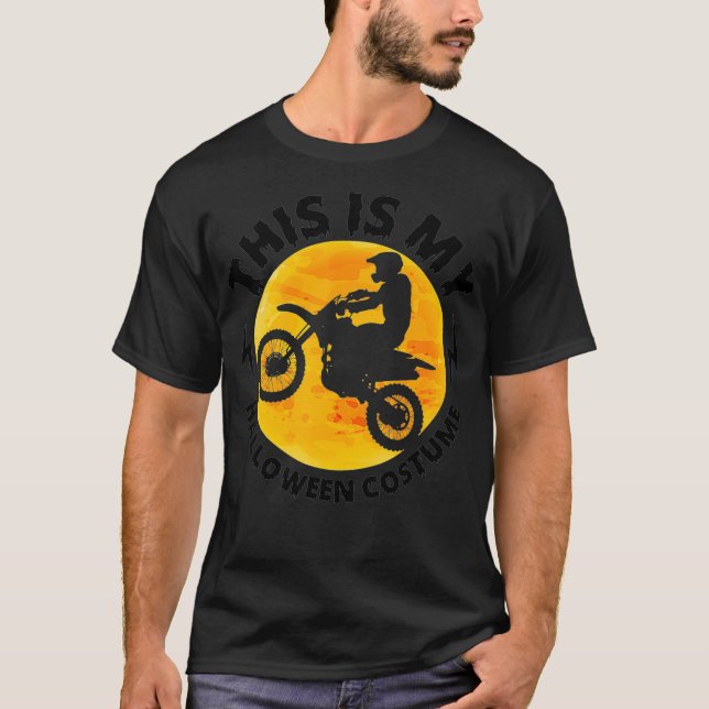Camiseta Halloween Dirt Biker Costume Gift Funny Motocross (Frente)