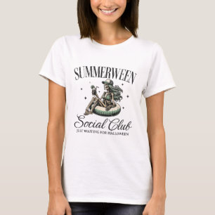 Camiseta Halloween Do Clube Social Summerentre Na Piscina D