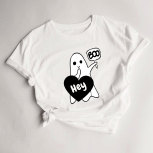 Camiseta Halloween do Fantasma Bonito das Mulheres de Boo