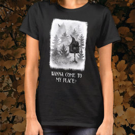 Camiseta Halloween do Hut Spooky de Baba Yaga