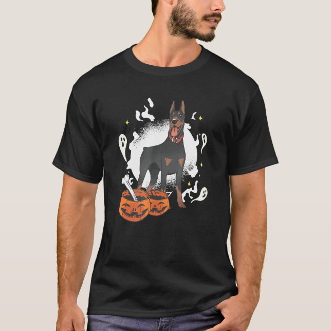 Camiseta Halloween Doberman (Frente)