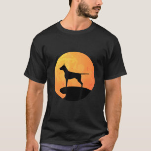 Camiseta Halloween Doberman Moon Halloween Doberman