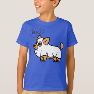 Camiseta Halloween, Doggie diz "BOO"