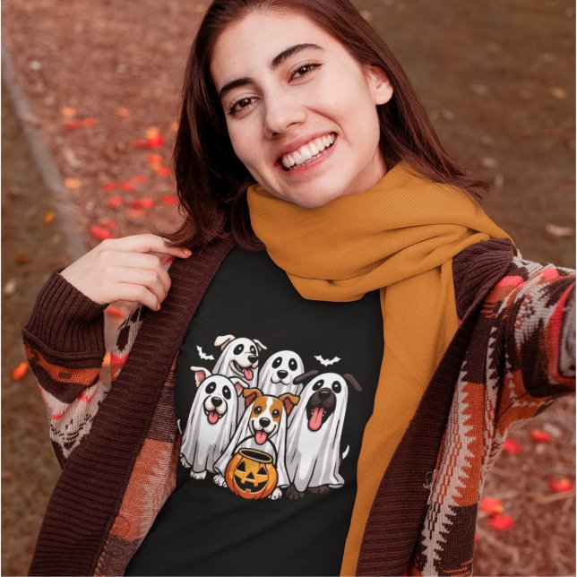 Camiseta Halloween Dogs With Pumpkin (Criador carregado)