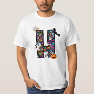Camiseta Halloween Doodle - Letra H t-shirt