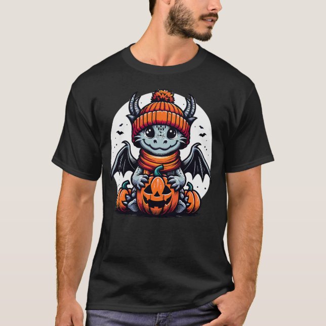 Camiseta Halloween Dragon Pumpkin (Frente)