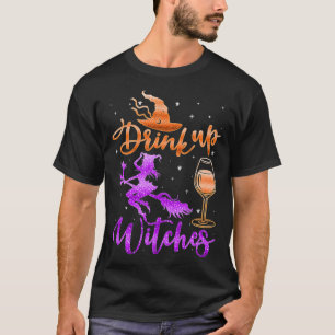 Camiseta Halloween Drink Up Witches Costumes Wine Lovers Ha