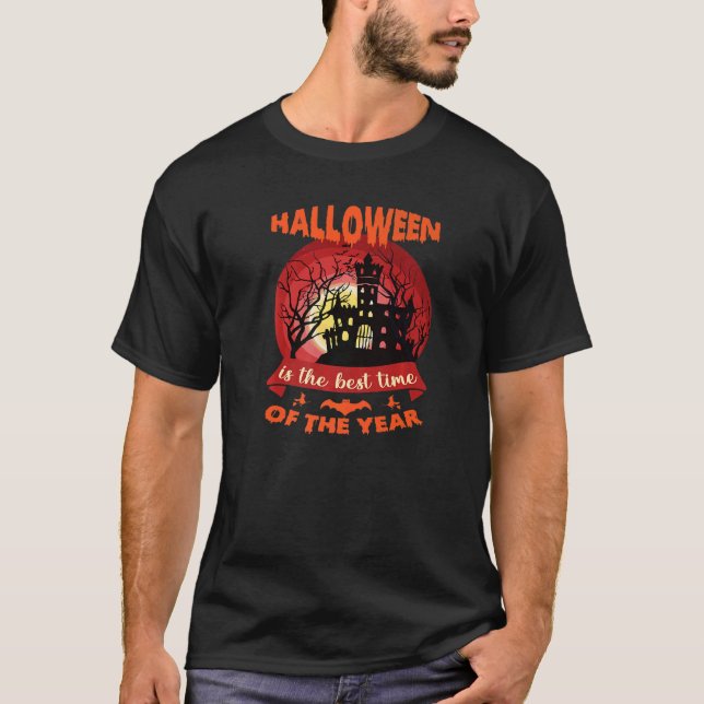 Camiseta Halloween é a melhor época do ano Candy Spooky Sca (Frente)