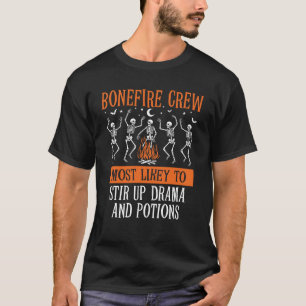 Camiseta Halloween É Mais Provável Agrupar Esqueleto Corres