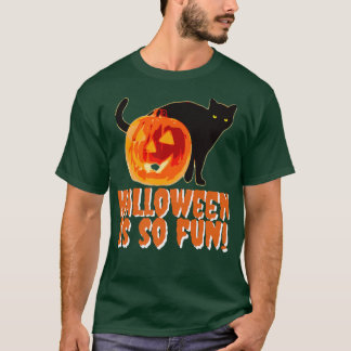 Camiseta Halloween é um gato preto tão divertido JackOLante