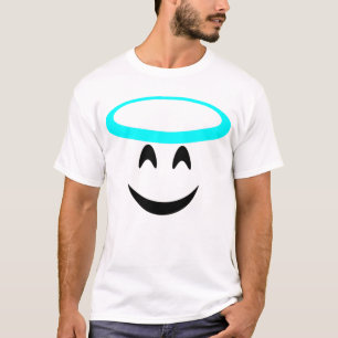 Camiseta Halloween Emoji Costume Sorrindo Cara Halo