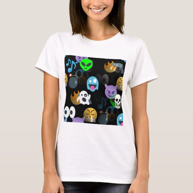 Camiseta halloween emojis (Frente)