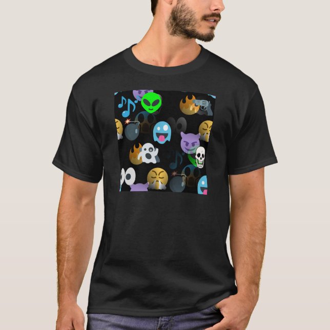 Camiseta halloween emojis (Frente)