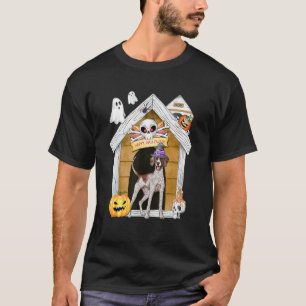 Camiseta Halloween English Pointer Dog Witch Haunted House