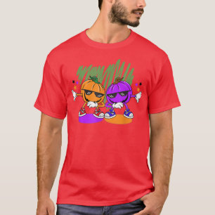 Camiseta Halloween Engraçado Dançando Pumpkins Halloween, T