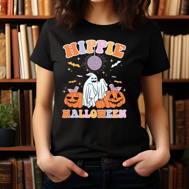 CAMISETA HALLOWEEN ENGRAÇADO DISCO GHOST HIPPIE HALLOWEEN (Criador carregado)
