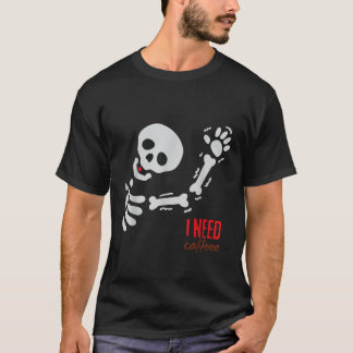 Camiseta Halloween Engraçado Esqueleto Preciso De Design De