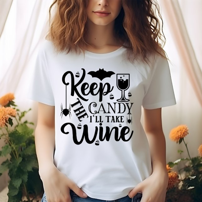 CAMISETA HALLOWEEN ENGRAÇADO MANTENHA A CANDITA QUE VOU PEG (Criador carregado)
