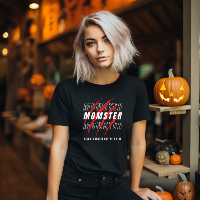 CAMISETA HALLOWEEN ENGRAÇADO MOMSTER DAS MÃES (momster funny halloween mom shirt)