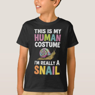 Camiseta Halloween Esta é a minha fantasia humana. Sou mesm