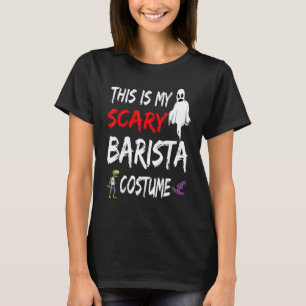 Camiseta Halloween Este É O Meu Assustador Barista, Bruxa G
