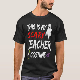 Camiseta Halloween Este É O Meu Assustador Professor Bruxa