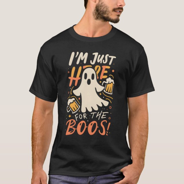 Camiseta Halloween Estou aqui para os Boos (Frente)