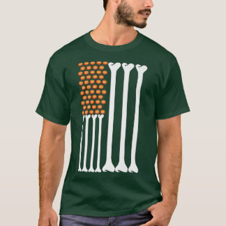 Camiseta Halloween EUA Bandeira Americana Jack o lanterno P