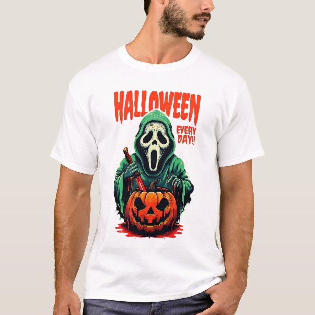 Camiseta Halloween Every Day T-Shirt | Scream Ghostface  (Frente)