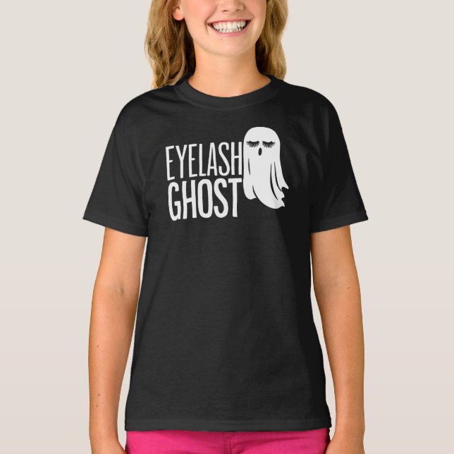 Camiseta Halloween Eyelash Ghost (Frente)