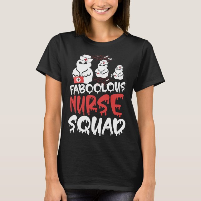Camiseta Halloween Fabolous Nurse Crew Halloween Costume (Frente)
