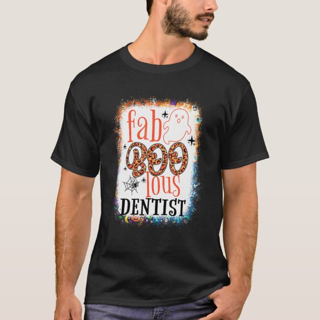 Camiseta Halloween Fabooloso Dentist Dental Squad Branquead (Frente)