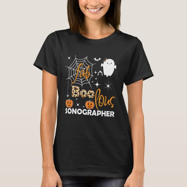 Camiseta Halloween Faboolous Sonographer Ultrasound Tech Ca (Frente)