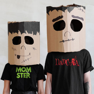 Camiseta Halloween Família Correspondência Pai Dadcula Drác