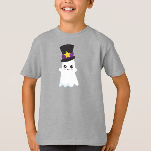 Camiseta Halloween, Fantasma, Chapéu, Truque Ou Tratar, Boo