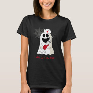 Camiseta Halloween Fantasma Com Bloqueio De Vacinação Da Se