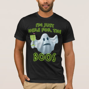 Camiseta Halloween Fantasma, estou aqui para os Boos