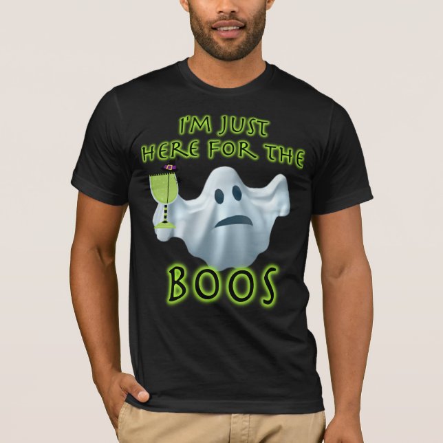 Camiseta Halloween Fantasma, estou aqui para os Boos (Frente)