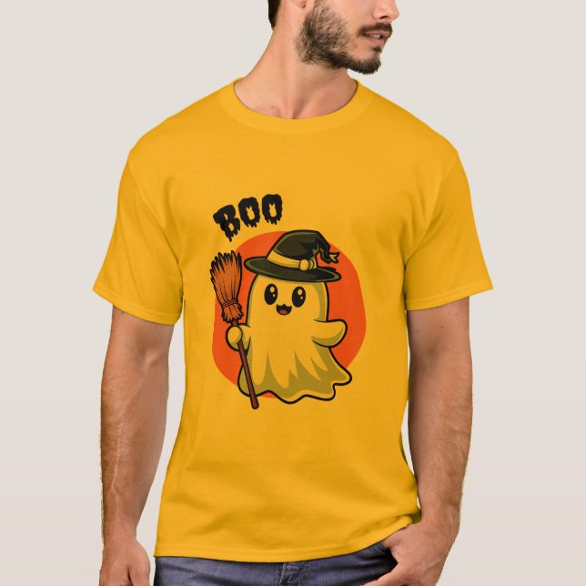 Camiseta Halloween - Fantasma Spooky (Frente)